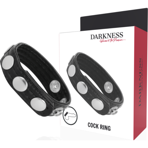 Anillo Pene DARKNESS - Leder Erectie Ring met 5 standen