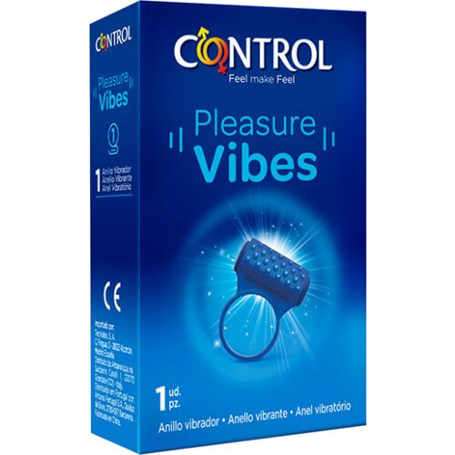Penisring CONTROL Pleasure Vibes met reliëfpunten