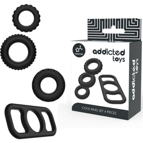 Anillos de pene Addicted Toys Set 4 de silicona