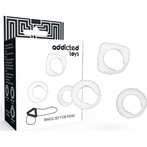 Anillos Pene ADDICTED TOYS Set van 3 met antislip ontwerp