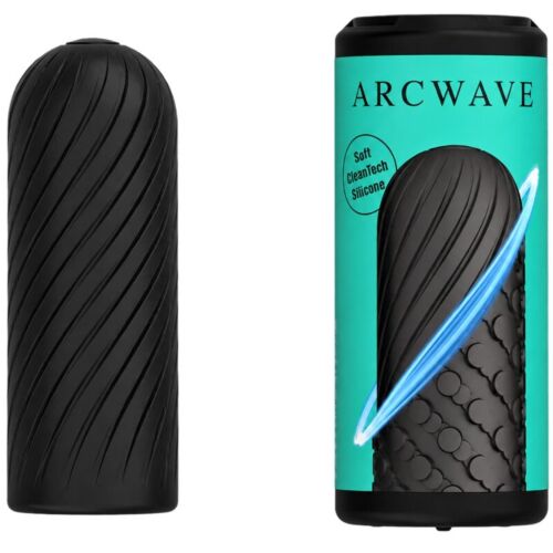 Siliconen masturbator ARCWAVE GHOST omkeerbaar zwart met twee texturen
