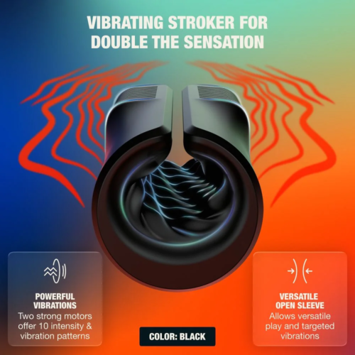Vibrerende penismasturbator ARCWAVE ZING zwart met dubbele motor