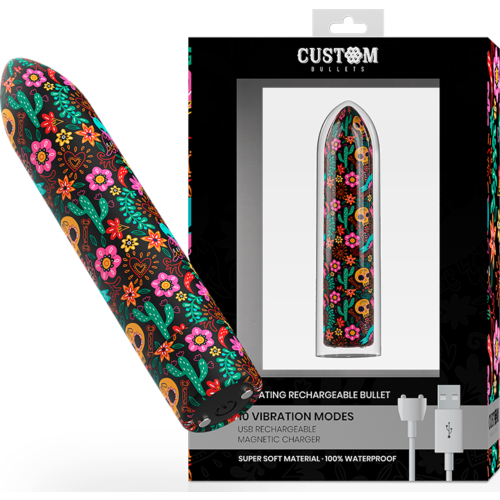 Vibrator Custom Bullets Skull met 10 vibratiefuncties