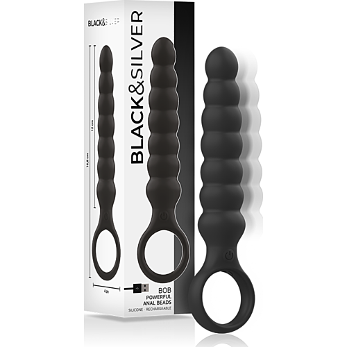 Anale Vibrator BLACK&SILVER Bob met 10 Vibratiemodi