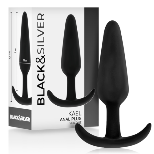 Anaalplug BLACK&SILVER Kael met medium handvat