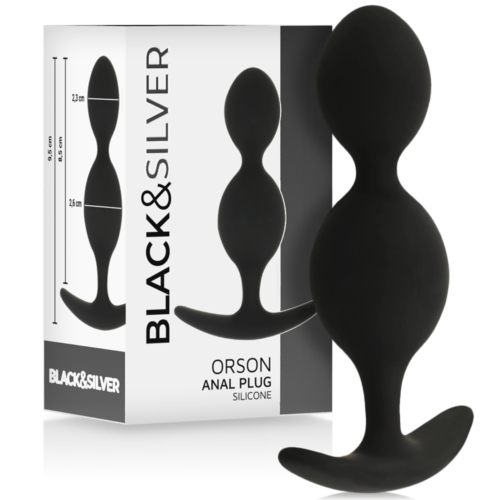 Ballen Anale BLACK&SILVER Orson met Zijdeachtig Silicone