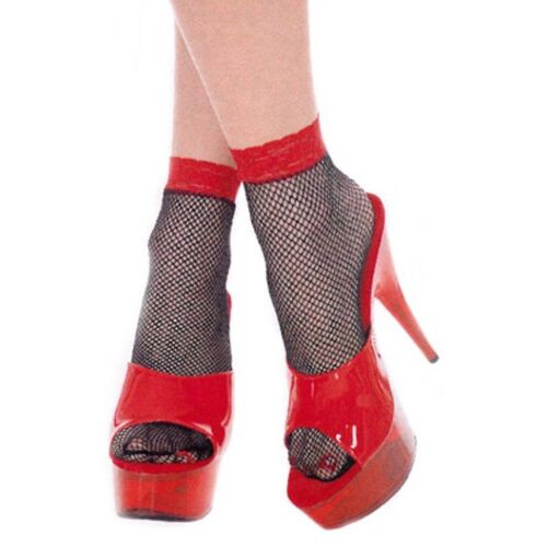 Korte visnet sokken Music Legs met contrastdetail
