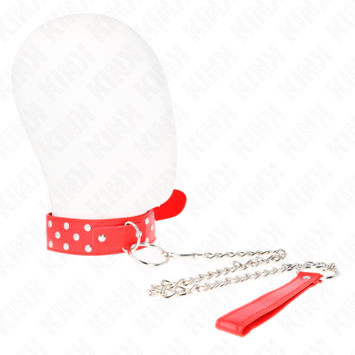 Halsband KINK met lijn van 65 cm en ringklinknagel verstelbaar 36-50 cm x 3,8 cm