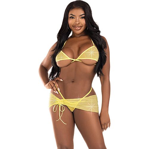 Lingerie Set Leg Avenue Drie Delige Met Diamanten