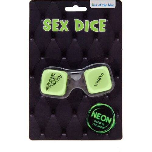 Fluorescerende speldobbelstenen Out Of The Blue (Engels)