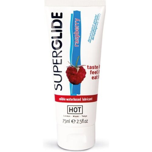 Eetbaar Glijmiddel HOT Superglide Frambozen 75ml