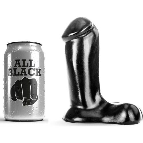 Realistische dildo All Black 14 cm voor beginners