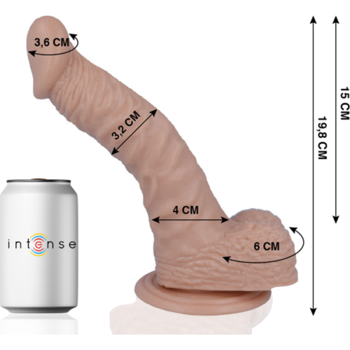 Dildo MR. INTENSE 18 met realistisch gevoel en ventosa