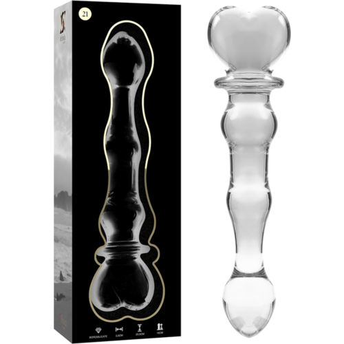 Glas Borosilicaat Mistige Dildo Transparant