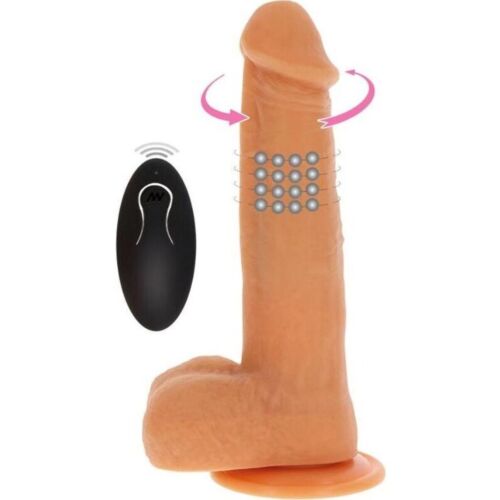 Vibrator Dildo Get Real met draaiende ballen