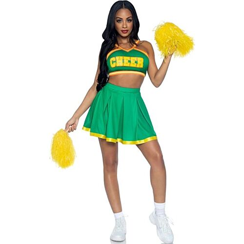 Leg Avenue Cheerleader Kostuum met Inclusieve Pompons