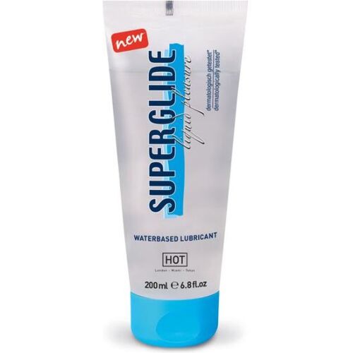 Lubricant HOT Superglide Waterbasis 200ml - Perfecte Anale Glijmiddel