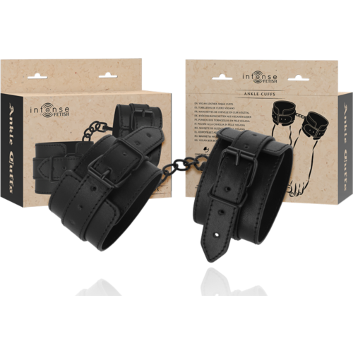 Bondage enkelbandjes INTENSE FETISH van vegan leer