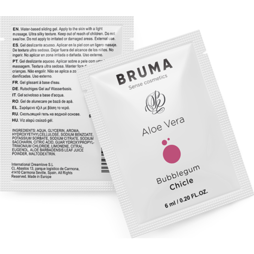 Gel Glijmiddel BRUMA 6 ML met Aloe Vera voor Zachte Hydratatie