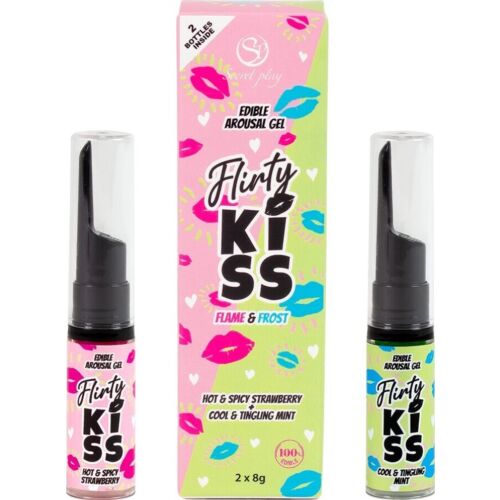 Flirty Kiss Gels voor Orale Seks SECRETPLAY - Aardbei & Munt