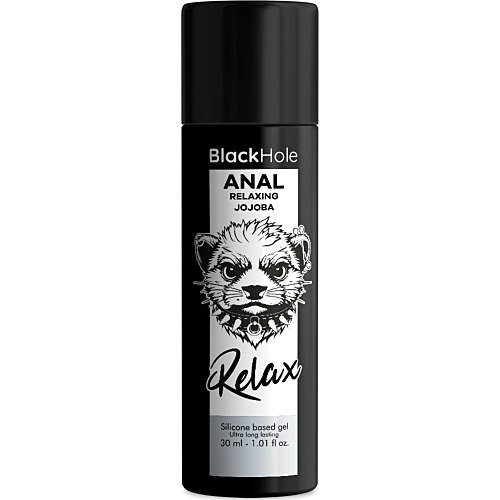 Ontspannend anaal glijmiddel Black Hole met jojoba op siliconenbasis