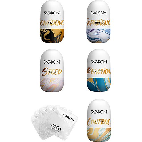 Masturbators Hedy X-5 van SVAKOM met mix van texturen