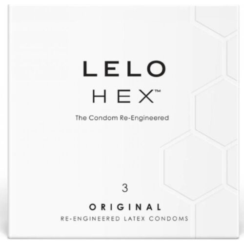 Condooms LELO HEX 3 Stuks | Zeshoekige Structuur Voor Gevoel