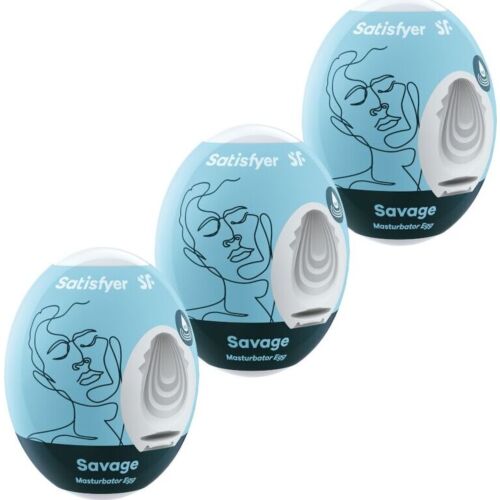 SATISFYER EGGS SAVAGE masturbator set 3 stuks