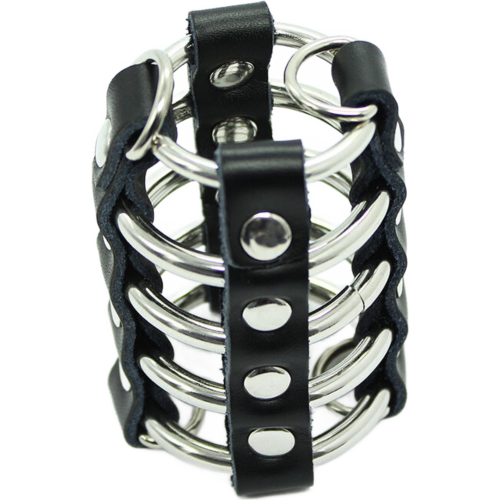 Correas voor penis OHMAMA FETISH met metalen ringen