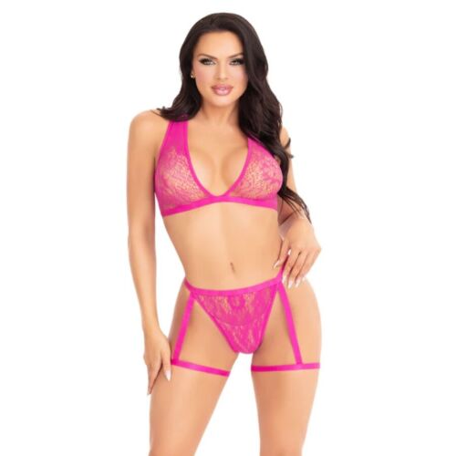 Top en tanga Leg Avenue 86148 met bloemenkant