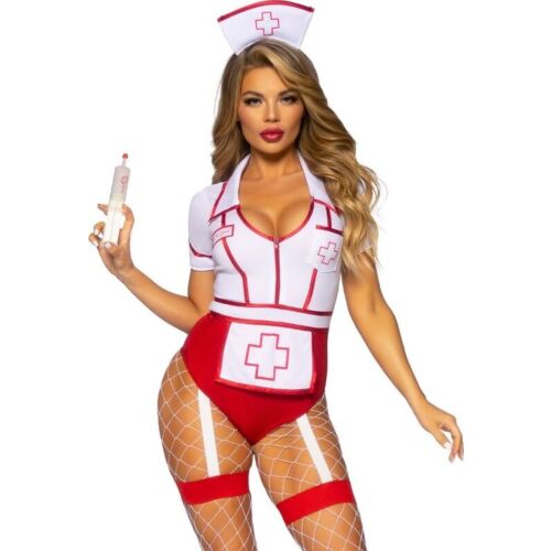 Rood-wit verpleegsterskostuum LEG AVENUE COSTUMES S