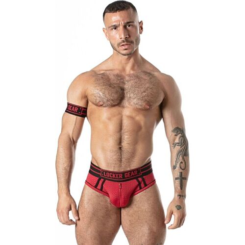 LOCKER GEAR SPORT MESH JOCK BRIEF rood XL