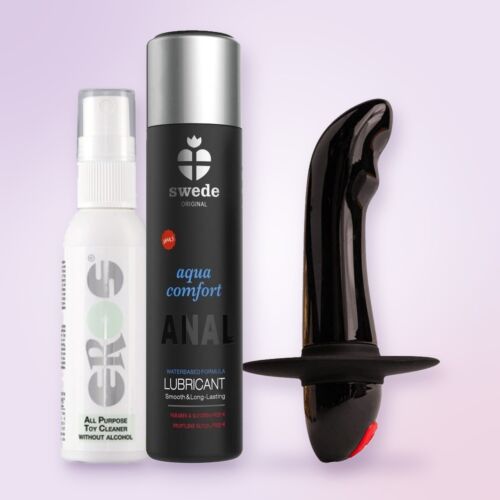 Prostaatset voor beginners met vibrator met brede voet – sfeerbeeld (met AI gegenereerde afbeelding)