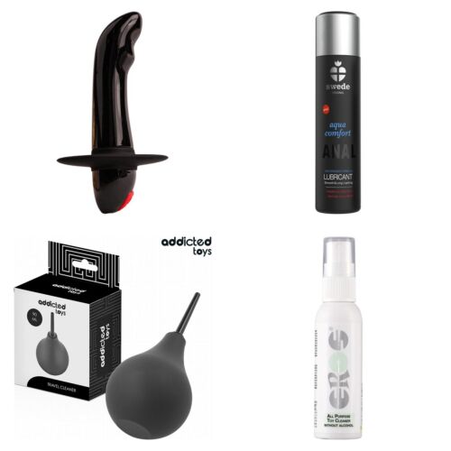 Prostaatset voor beginners met vibrator met brede voet