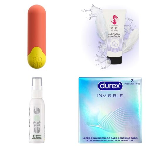 Discrete reisset met bullet vibrator en glijmiddel