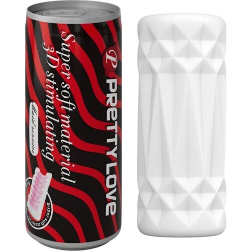 Mannelijke masturbator PRETTY LOVE blikmodel met geribbeld kanaal