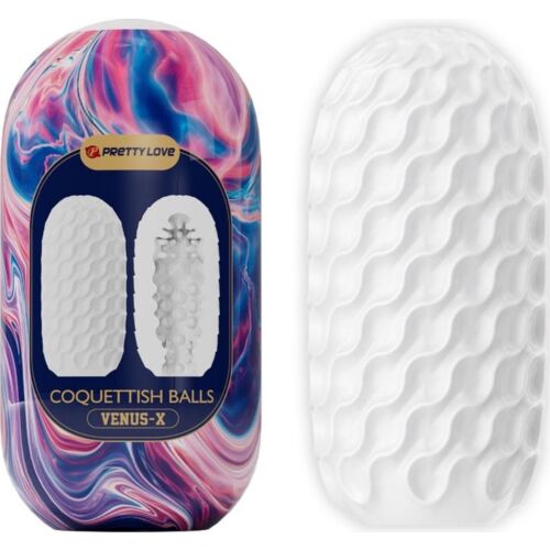 Masturbator Pretty Love Coquettish Balls met 3 tunnels