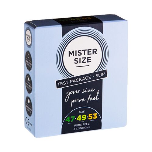 Mister Size 3-pack - Preservatieven met comfortabele pasvorm