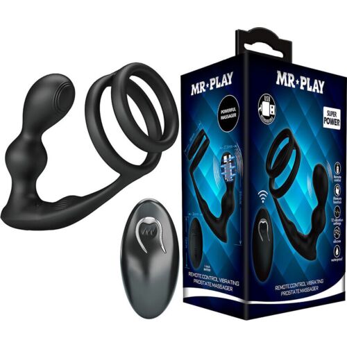 Penisring en analplug MR PLAY met afstandsbediening