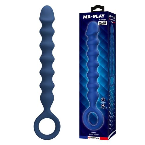 Anale kralen MR PLAY met handvat en textuur