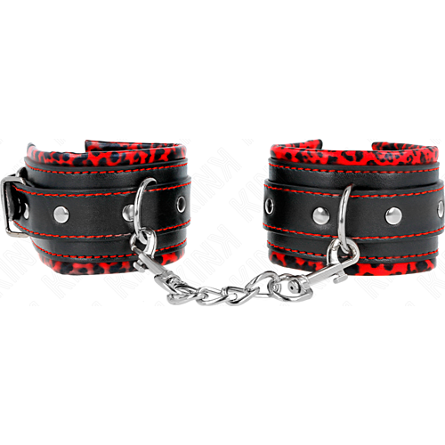 Esposas KINK Wrist Restraint 17-29 cm - Rood/Zwart