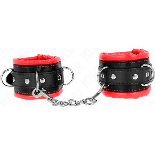 Handboeien KINK Heavy met rood interieur