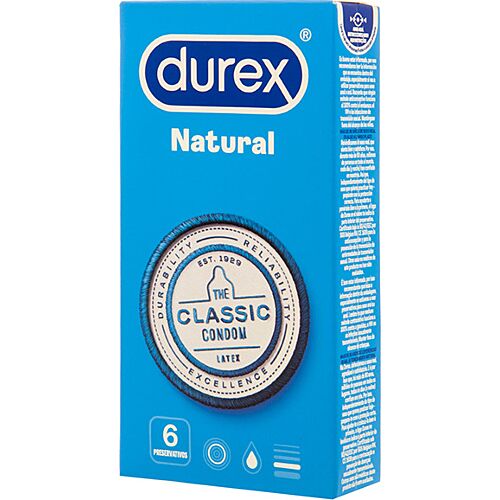 Condoms DUREX NATURAL CLASSIC met easy on vorm