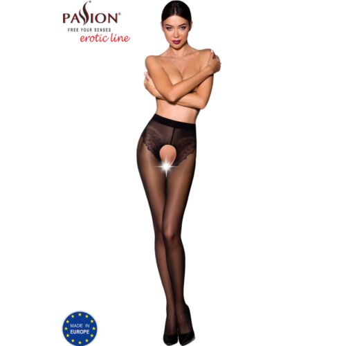 PASSION TIOPEN 006 Zwarte 3/4 Panty 30 DEN