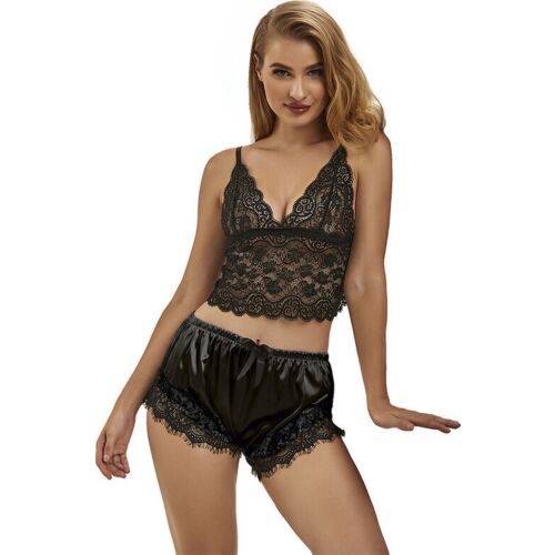 Lingerie SUBBLIME Sexy Satijnen en Kant Pyjama L/XL