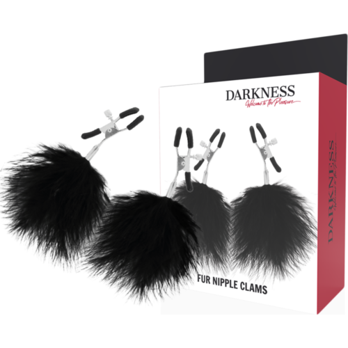 Pinzas voor Tepels DARKNESS met Pompons