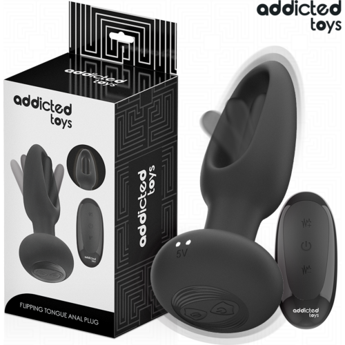 Plug Anale Addicted Toys met Tong Vibrator en Afstandsbediening