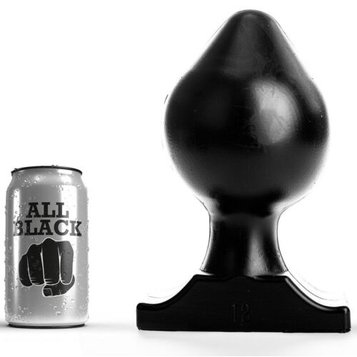 ALL BLACK buttplug 22,5 cm grote flexibele plug