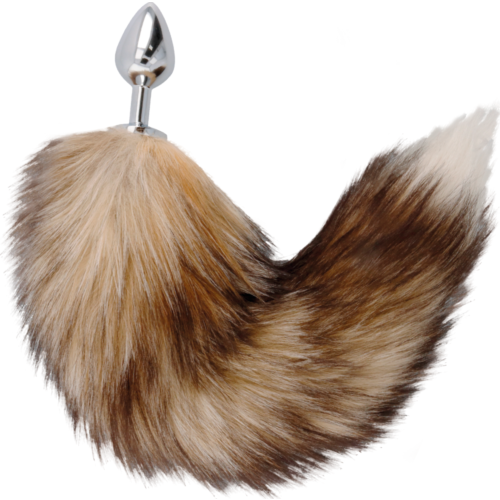 Plug Anal DARKNESS TAIL BUTT PLUG SILVER met Harige Staart