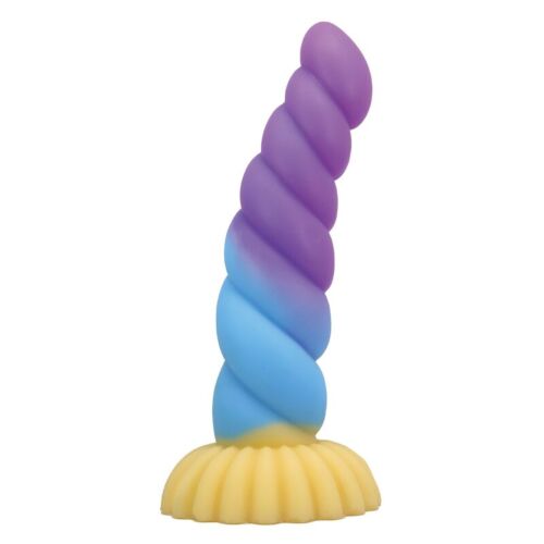 Dildo POWER MONSTERS Unicorn Tricolor 22 cm met Suction Cup